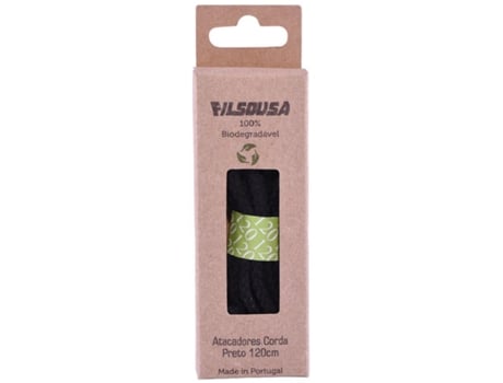 Atacador Encerado Corda Preto 120 cm FILSOUSA emb. 1 un