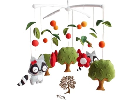 Crib Bell Felt Nordic Wind Chimes Forest Series Bed Bell Rattles Zmfsecqnb