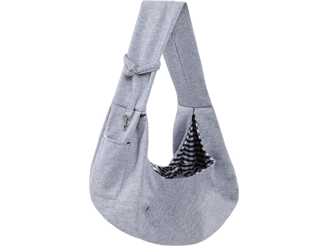 Mochila de Transporte para Cães e Gatos, Mãos Livres, com Alça de Ombro, Cinza AQUAFORGE