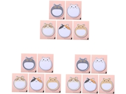 Conjunto de 3 Cadernos Infantis com Divisórias e 5 Blocos de Notas com Estampa de Gatos Fofos