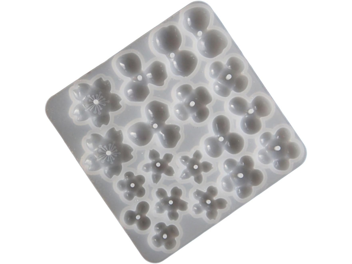 Decoração Floral Detalhada Em Silicone Para Colares, Pingentes E Brincos.