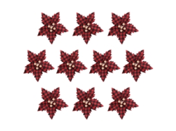 Decoração De Natal Com Flores Pequenas E Fio Tricô