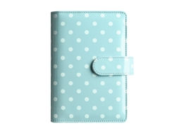 A6 Polka Dot Loose Leaf Cash Budget Record Book, Macaron Light Blue Single Cover