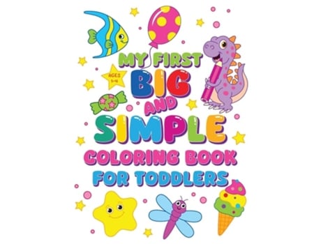 Livro My First Big and Simple Coloring Book for Toddlers de Fairyland Books (Inglês)