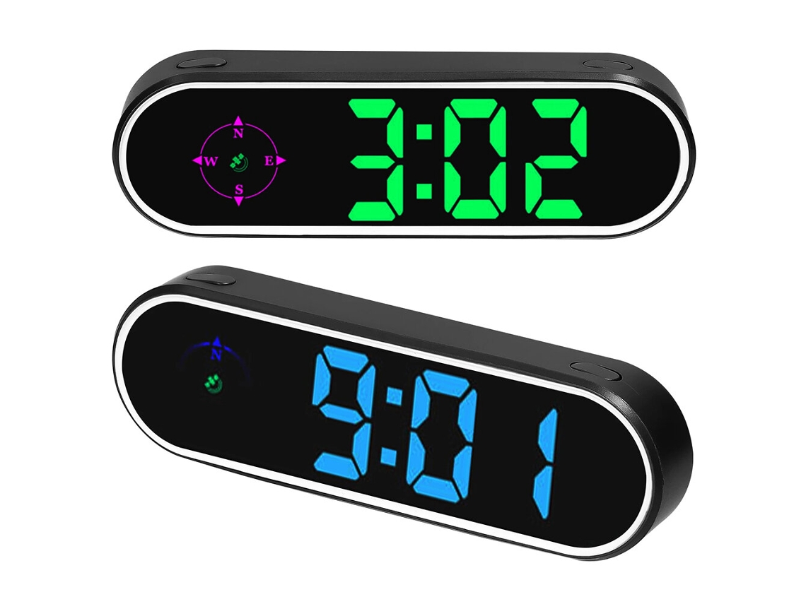 1-car Head Up Display Gps Velocímetro Digital Com Display Led A Cores Relógio Função De Bússola Alarme De Excesso De Velocidade Para Carro Camião Suv