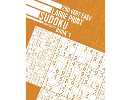 Livro 250 Very Easy Large Print Sudoku Book 1 250 Very Easy Large Print Sudoku Books de Map Nuzzle (Inglês)