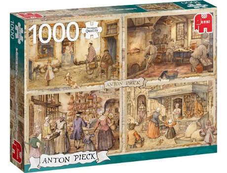 Puzzle  Anton Pieck: Baker from the 19th Century (1000 Peças)
