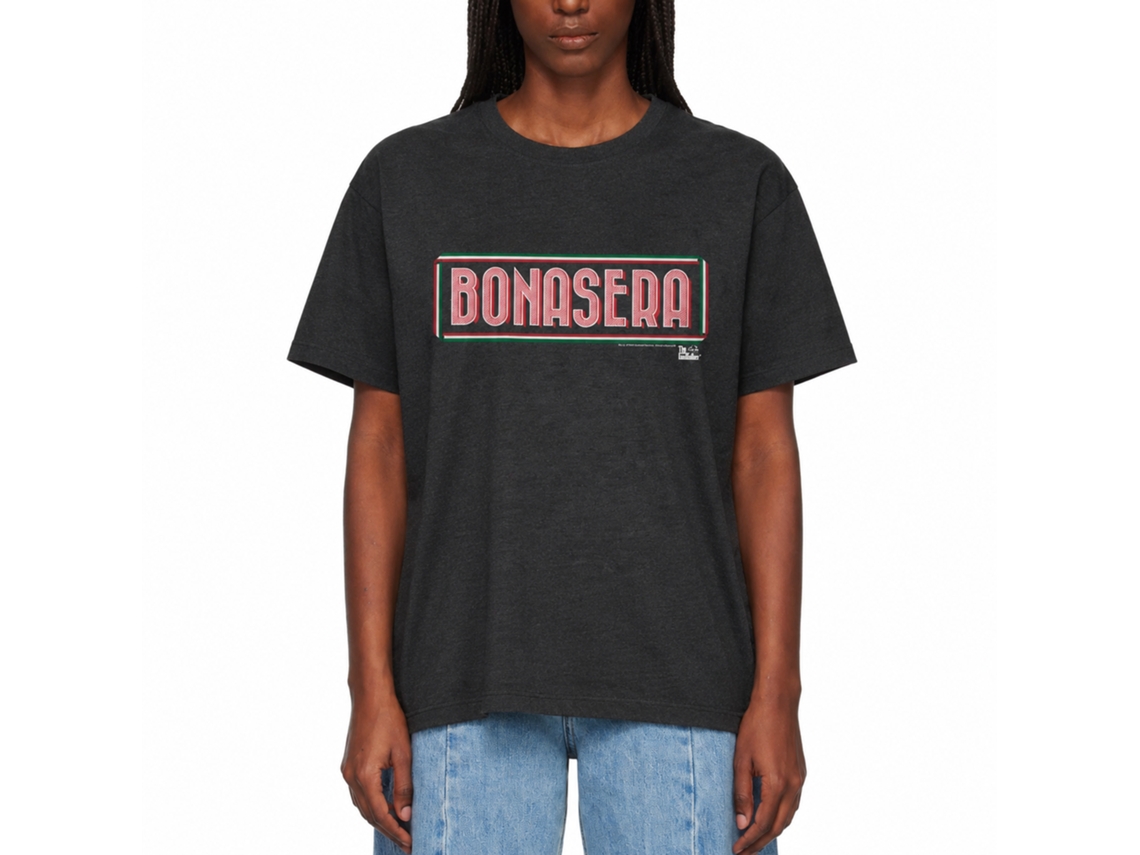 Rockinstone Godfather Bonasera Heather Black Adult T-shirt Size:s