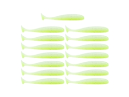 Isca de Pesca Soft T Tail Bicolor 15pcs