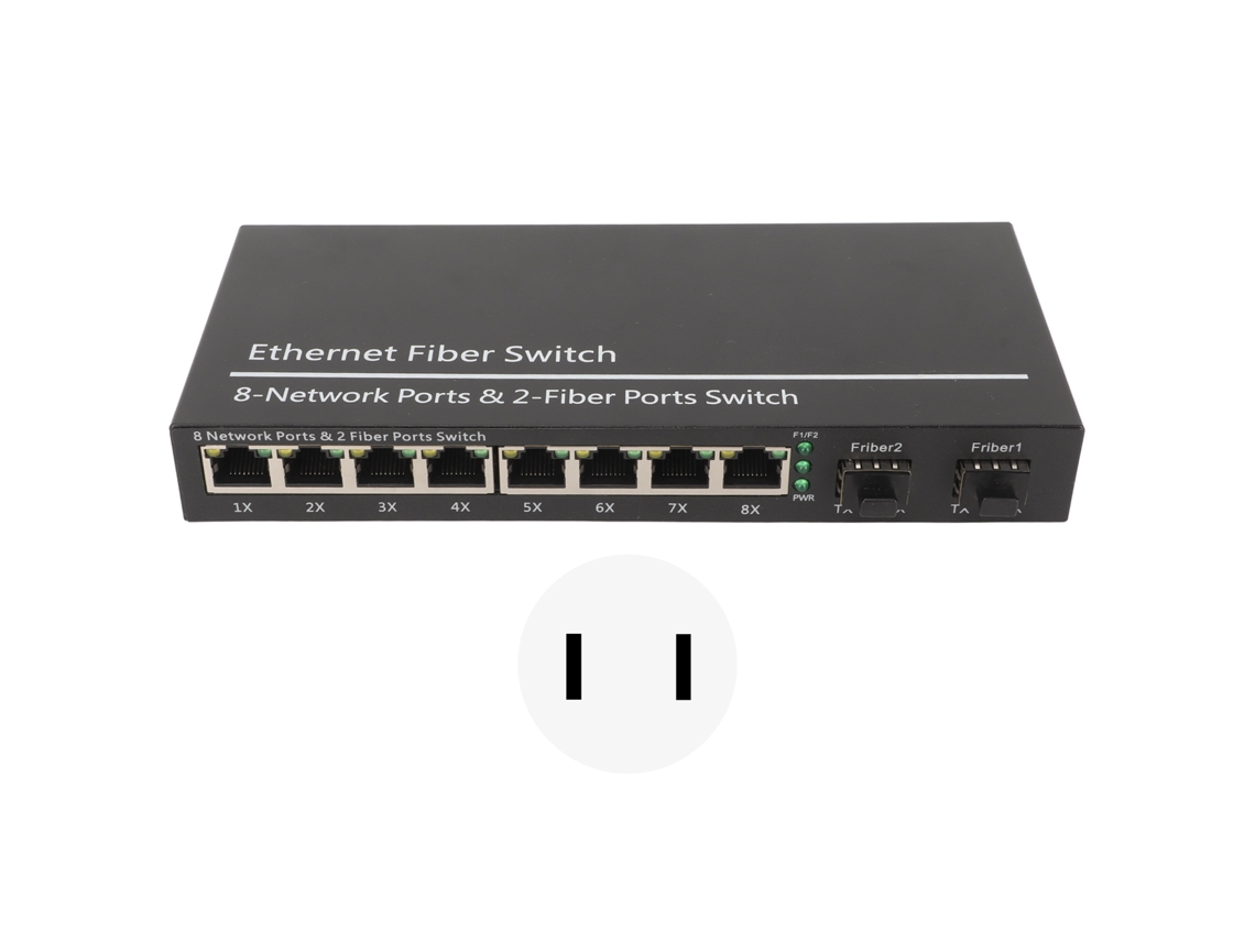 Switch Fibra Óptica Ethernet LAXISCREED 2+8 Portas 120km