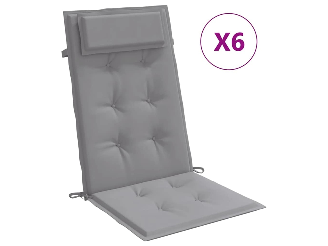 Highback Chair Cushion, Highback Chair Cushions Vidaxl Cinzeto Tecido (n/a)