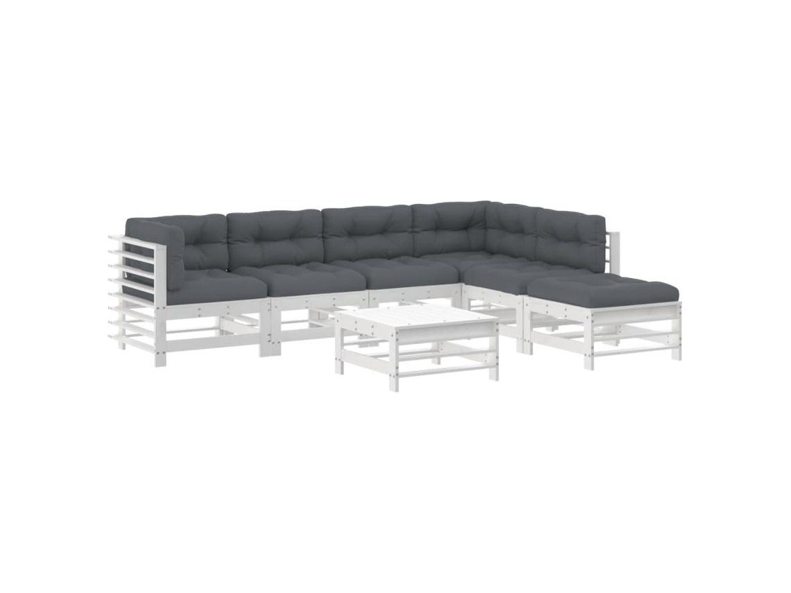 Garden Lounge Set, Garden Lounge Sets Vidaxl Branco Madeira (n/a)