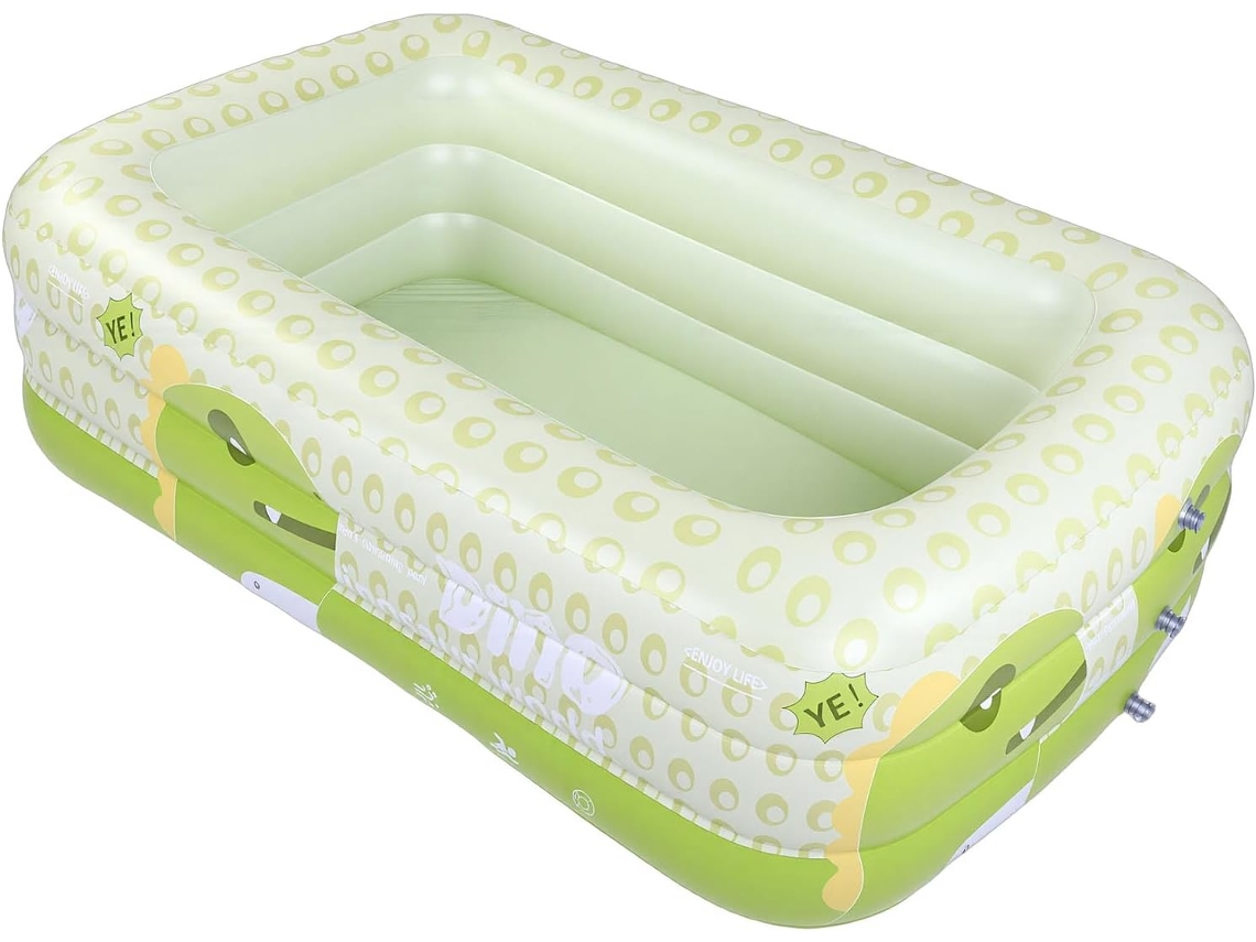Piscina Inflável de Dinossauro para Crianças, Piscina Brincar Profunda 56 Cm com Pvc Reforçado e CHABERLU