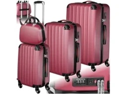 Tectake Conjunto De Malas Pucci 4 Peças, Bordô