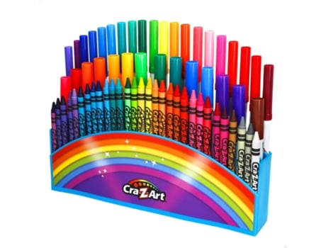Conjunto de 64 lápis de cor e canetas de feltro Cra-Z-Art