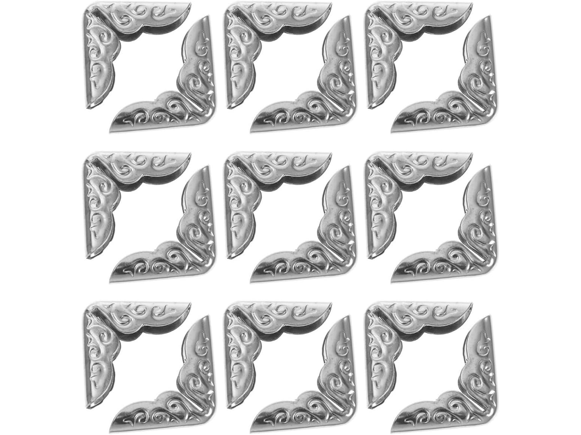 Partykindom 40 Peças De Moedas De Metal Argenté Para Proteção E Decoração De Livros - Dimensões 14 Mm