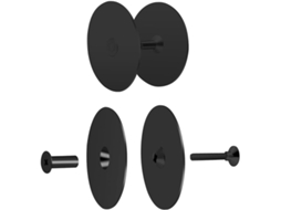 Conjunto De 2 Placas Cobertura Para Orifícios Portas Com 2-5 8 Polegadas Diâmetro, Para Segurança Residencial, Pretas