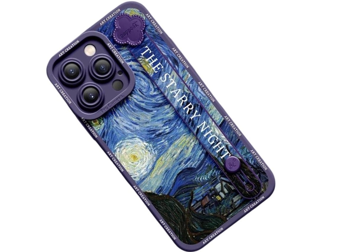 Capa Van Gogh Estrelada para iPhone 13 pro max VEANXIN Preto