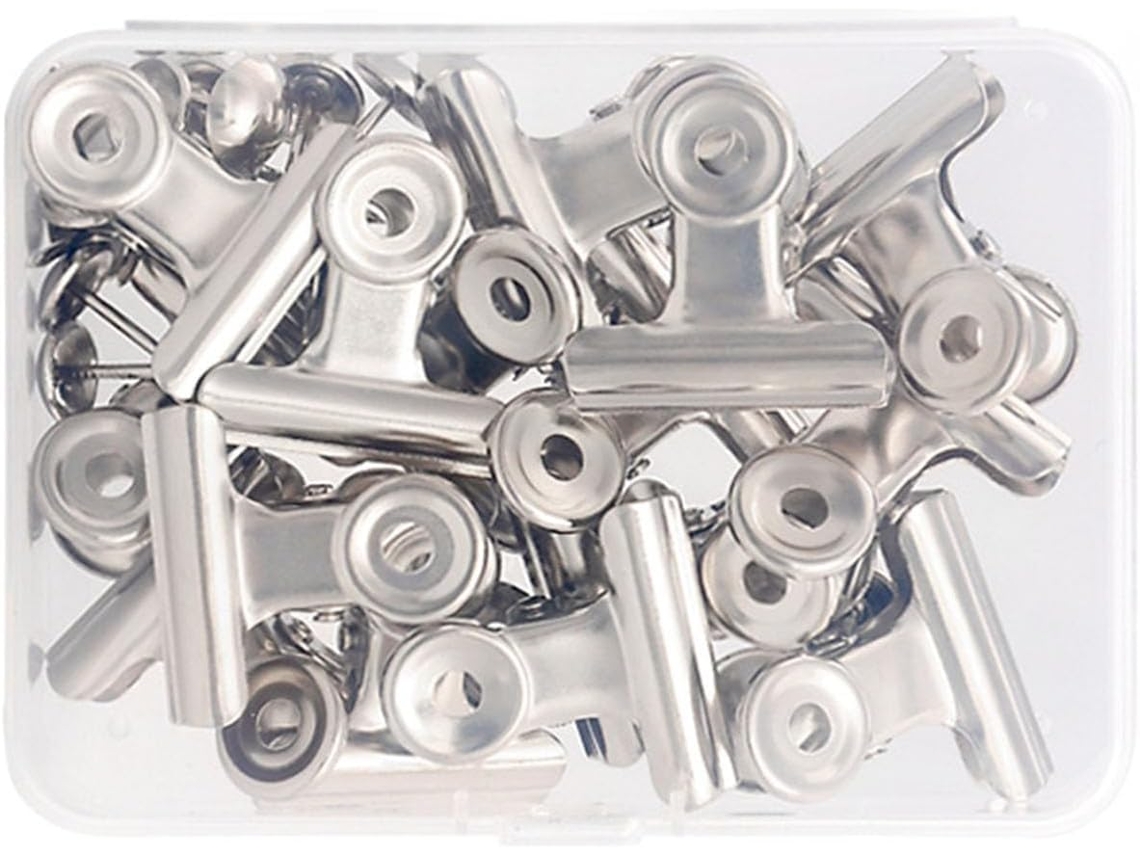 Conjunto De 15 Clipes De Metal Prateado Com Dobradiça, 3, 1cm 1, 22 Polegadas, Em Aço Inoxidável, Ideal Para Iluminação