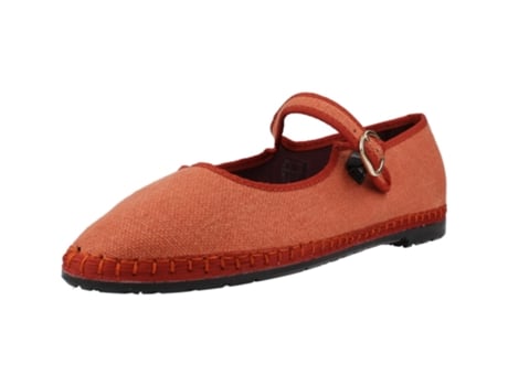 Sapatos De Mulher Flabelus Anastasia Tecido Laranja (38)