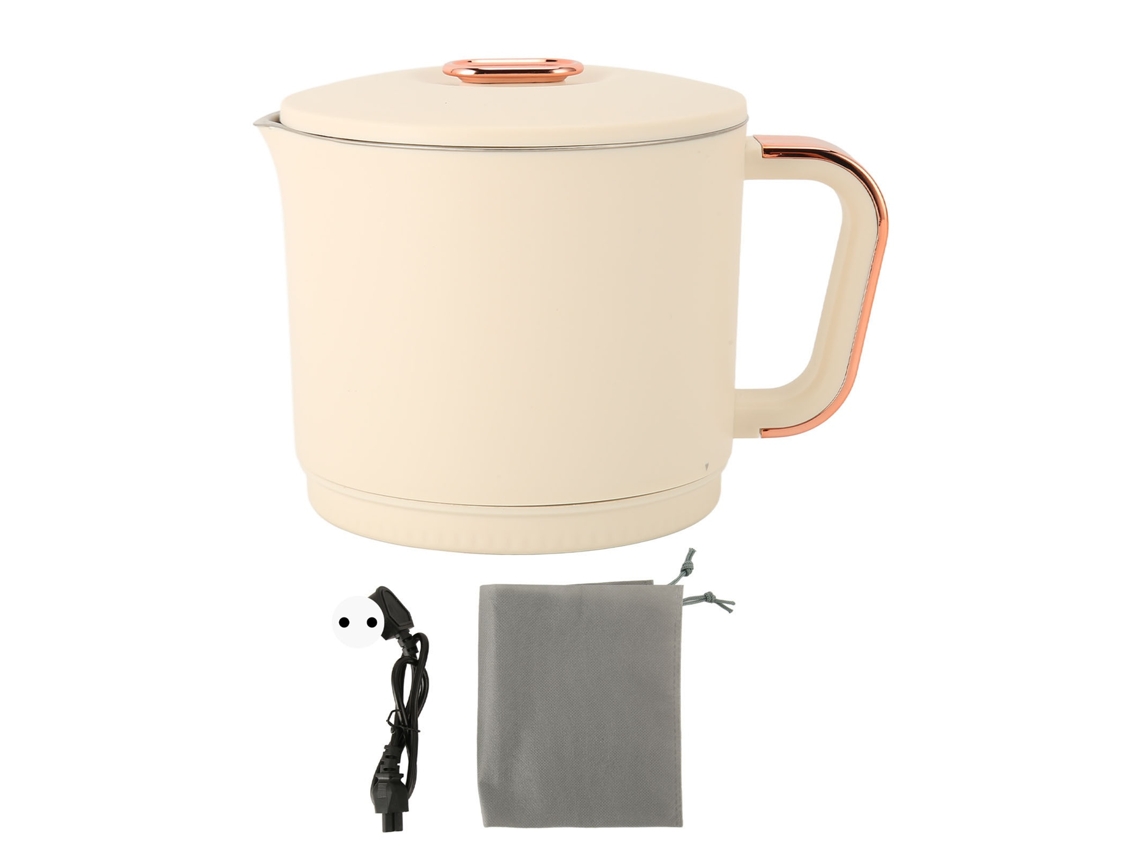 Lurelia Chaleira Elétrica Portátil 0,8 L 500 W Com Base Removível, Rápida E Segura, Pequena Chaleira Elétrica Para Viagens, Tomada Ue 220 V