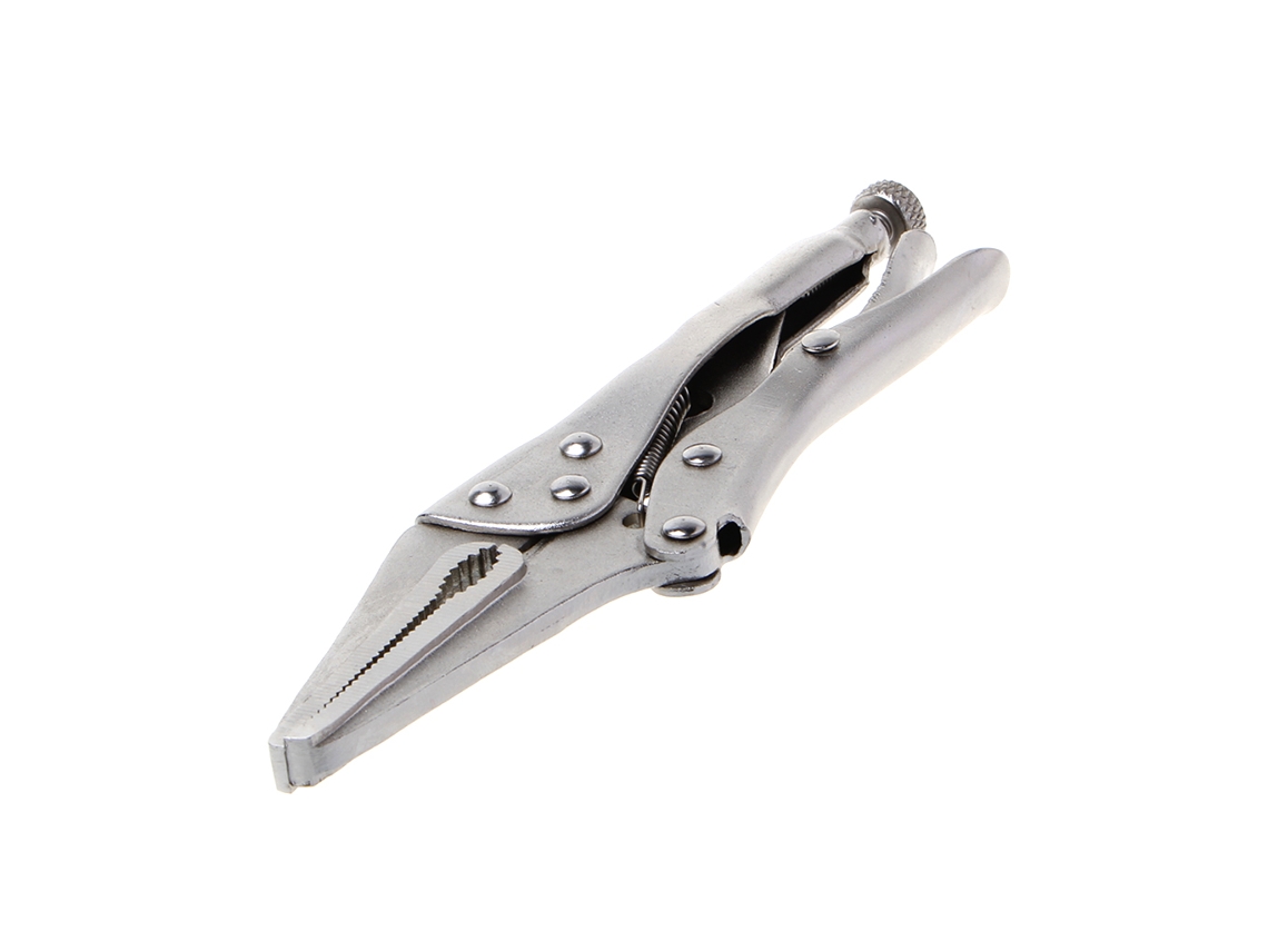 Alicate De Pressão 7 Polegadas Com Bico Longo E Mandíbula Reta Para Fixação Parafusos, Ferramenta Manual 165 Mm. -aquaforge