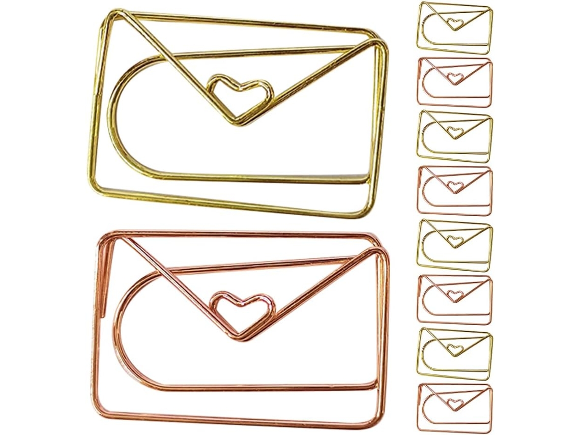 Conjunto De 20-clips Papel Homoyoyo, Com Formatos Divertidos E Originais Marcadores De Livros, Envelopes E