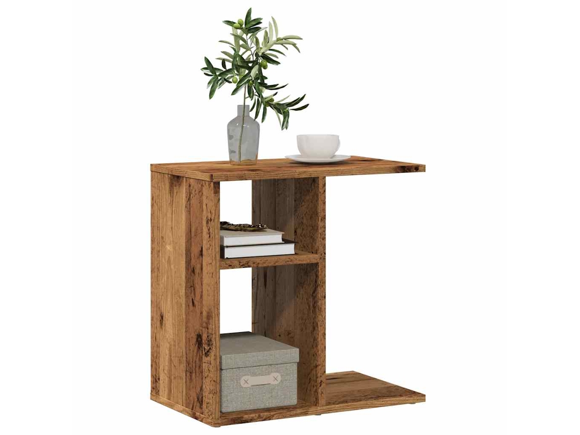 Vidaxl Mesa De Apoio Madeira Velha 50x30x50 Cm Madeira Trabalhada