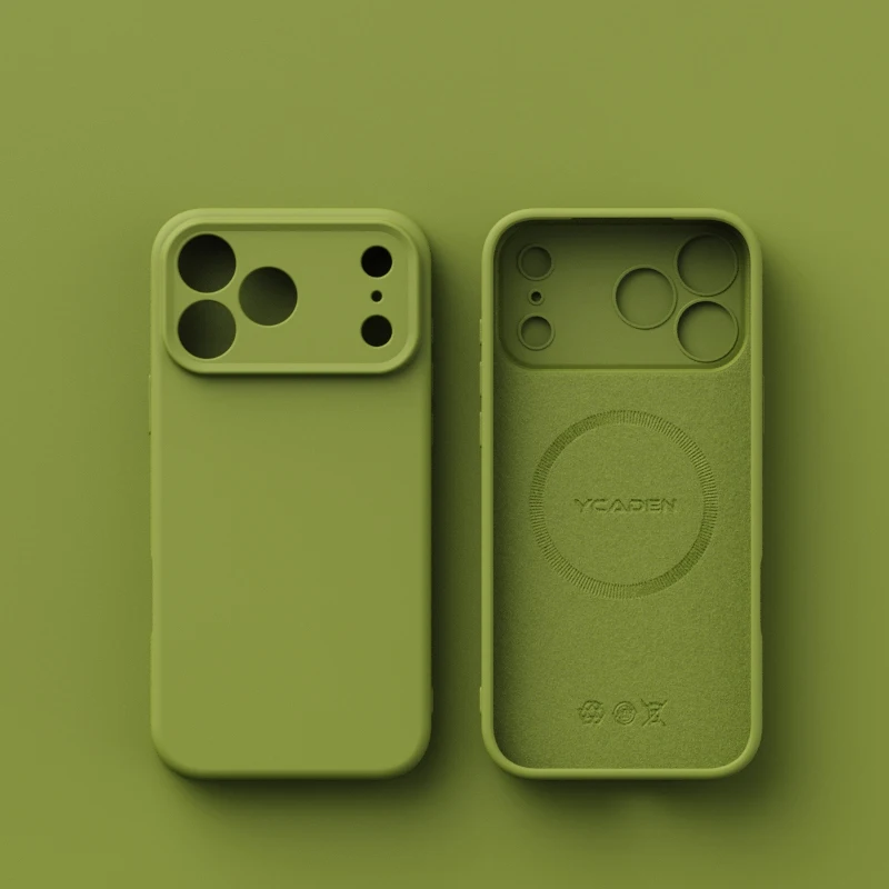 Capa Protetora Magnética De Silicone Líquido (verde 13pro), Fosca