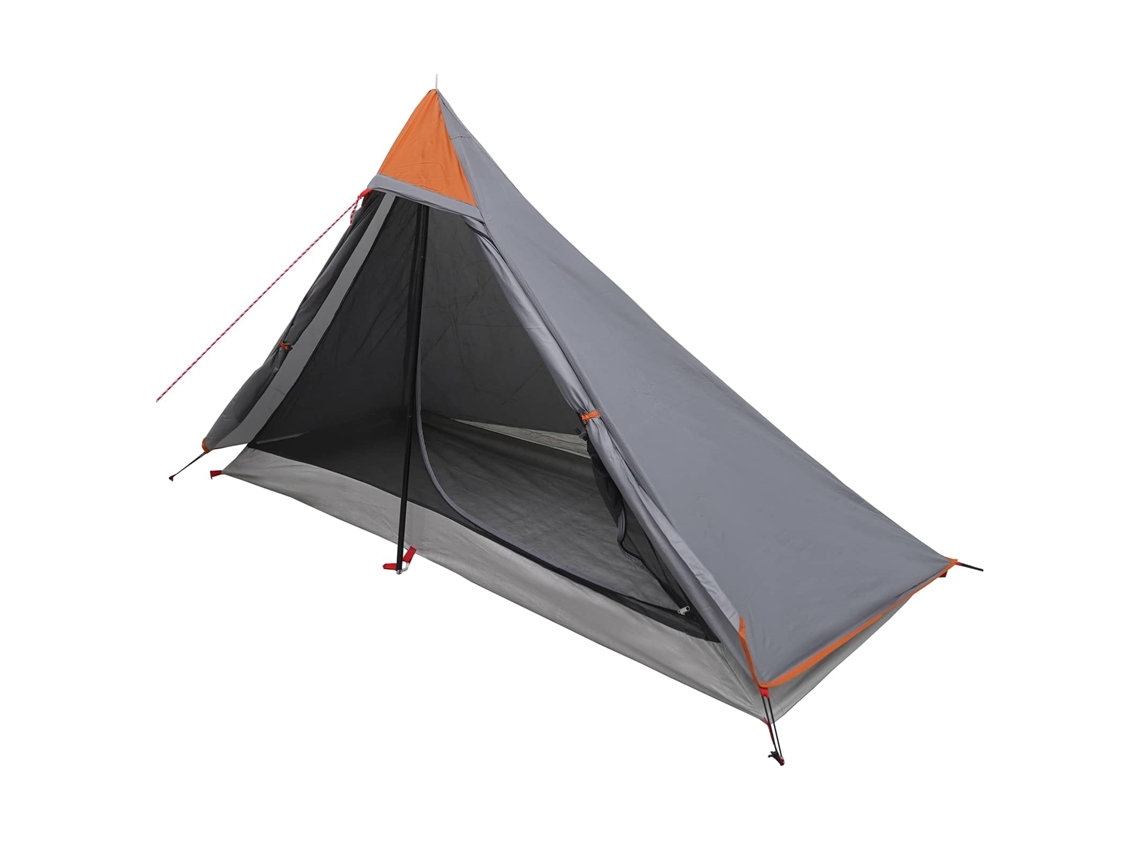Vidaxl Barraca Para Caminhadas Cinza E Laranja 222 X 85 X 125 Cm