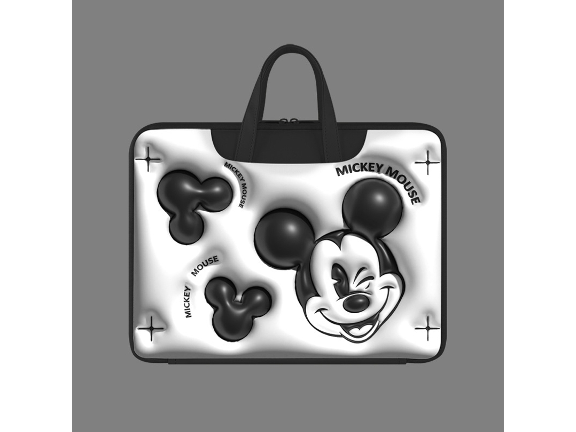 Capa HEXINYIGJLY para portátil, 13.3 polegadas, universal, almofadada, forro macio, Mickey