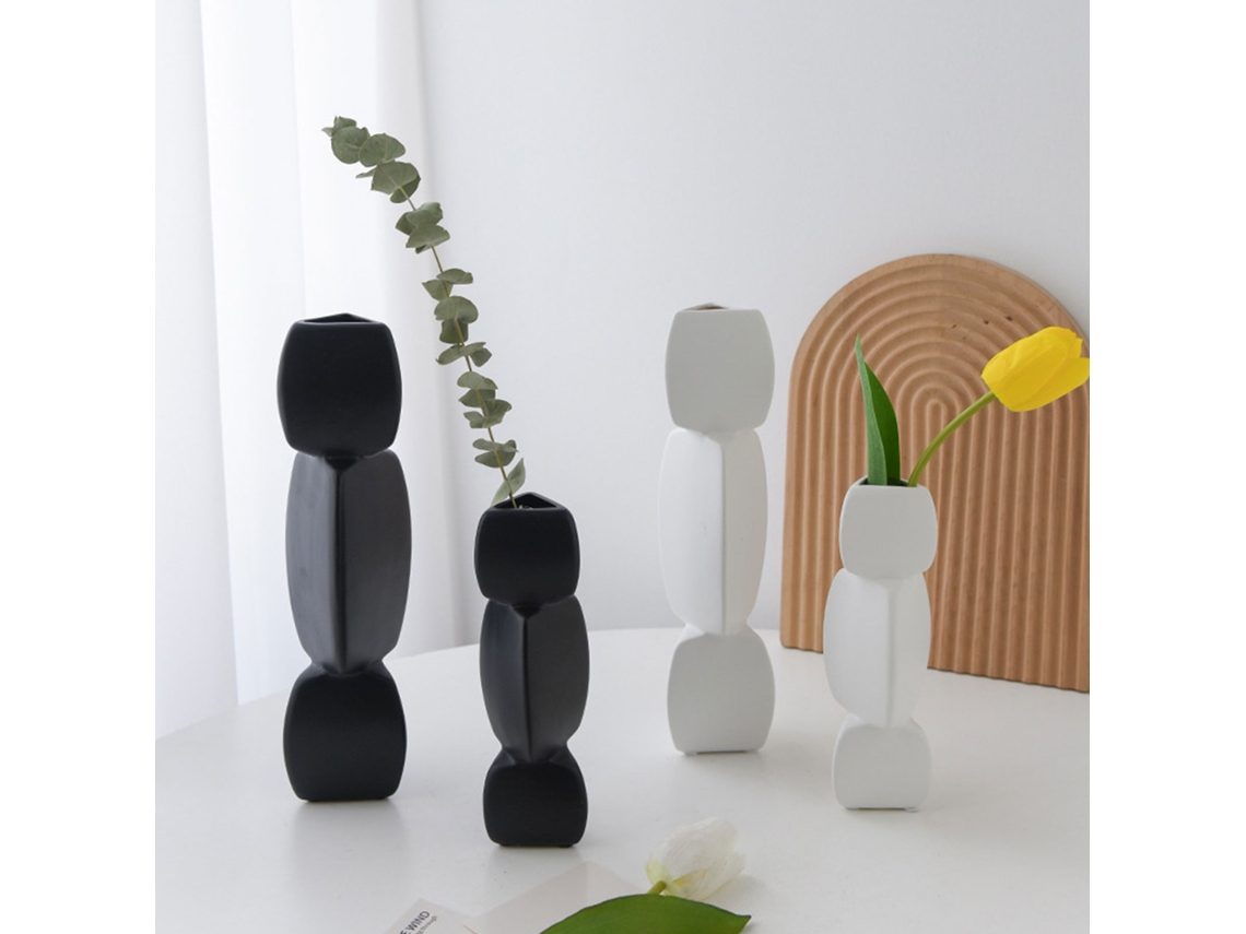 Vaso De Cerâmica (preto Grande, Forma Irregular) Eoocoo