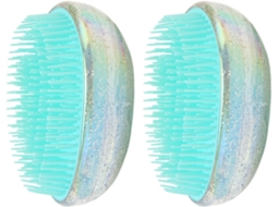 Escova De Cabelo Em Formato Ovo, Pente Desembaraçador, Fofa, Redonda, Portátil, Para Massagem No Couro Cabeludo Seco E