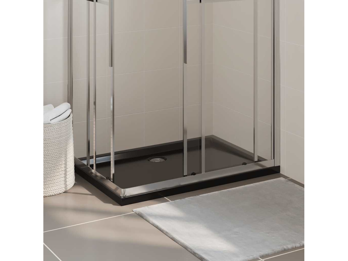 Vidaxl Base De Chuveiro Retangular 70x100 Cm Abs Preto