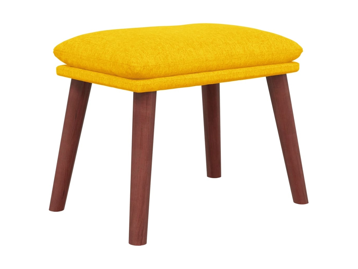Apoio de pés VIDAXL Amarelo Tecido (45x29,5x35 cm)