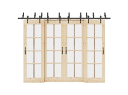 Vidaxl Kit De Ferragens Para Porta Deslizante 305 Cm Aço Preto