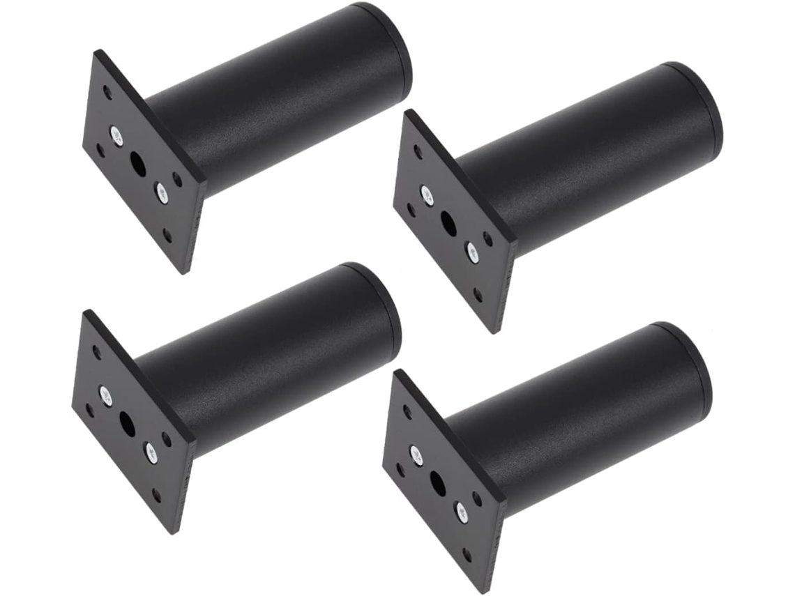 Conjunto De 4 Pés Apoio Ajustáveis Para Móveis, Em Liga Metálica Resistente, Ideais Para Sofás, Mesas De Centro E Outros