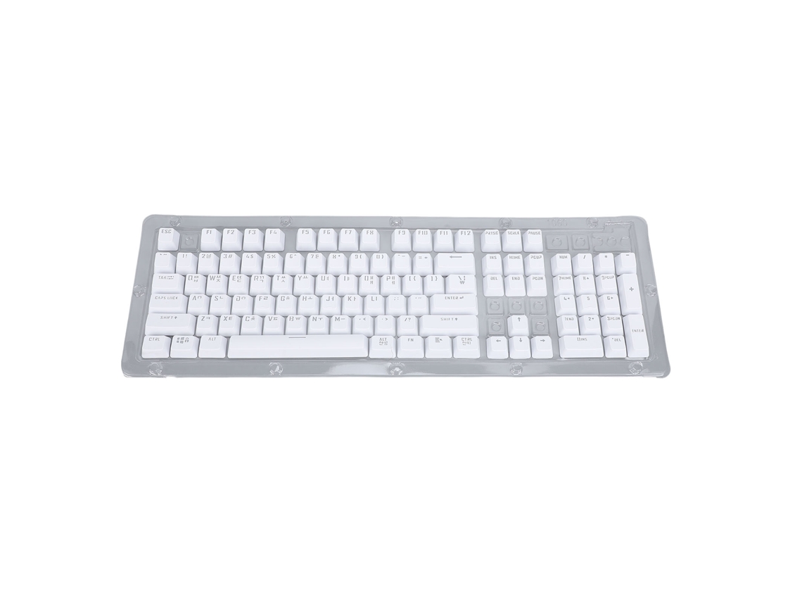 Conjunto De Teclas Coreanas Abs De 104 Peças Para Substituição Em Teclados Mecânicos De 61 A 104 Teclas Branco