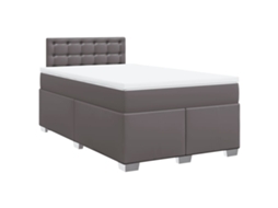 Box Spring Bed, Box Spring Beds Vidaxl Cinzeto Couro Artificial (120 X 200 Cm)