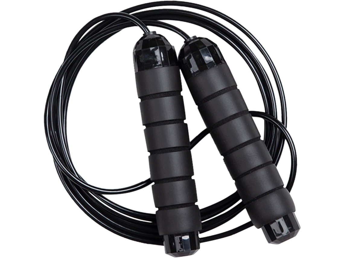 Corda De Pular Antiderrapante Yardwe, Revestida Em Pvc, Com Rolamento De Esferas, Em Eva Preto