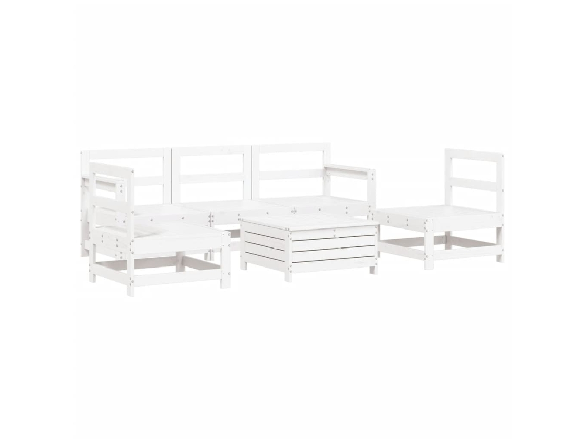 Garden Sofa Set, Garden Sofa Sets Vidaxl Branco Madeira De Pinho (n/a)