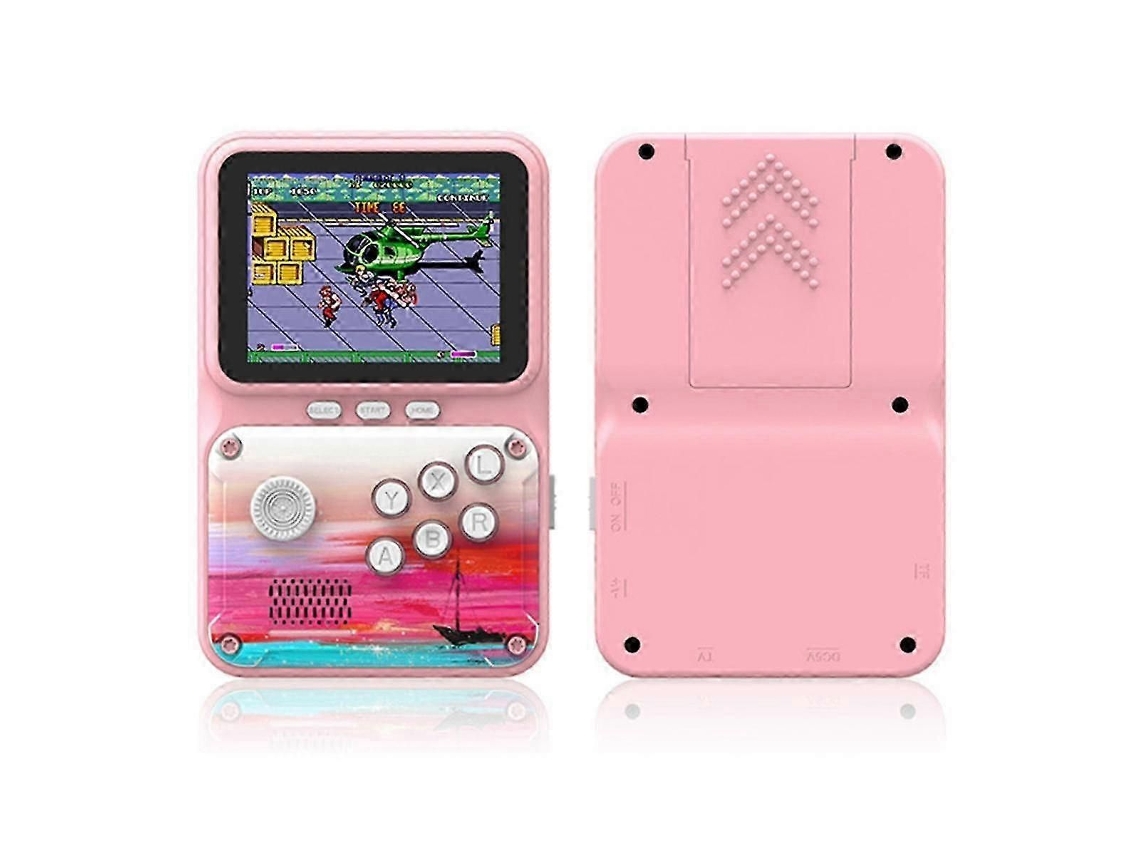 Console de Videogame Portátil GOKOCO com 2,8 polegadas, 500 jogos retrô arcade, compatível com conexão AV, ideal para presente infantil, rosa