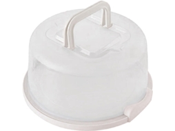 Recipiente Genérico Redondo De 20cm Para Cupcakes E Bolos, Com Tampa E Alça