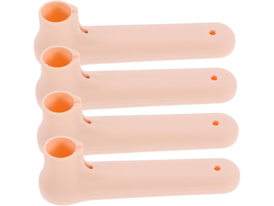 Conjunto De 4 Capas Silicone Para Maçanetas Portas, Protetoras Contra Impactos, Bege