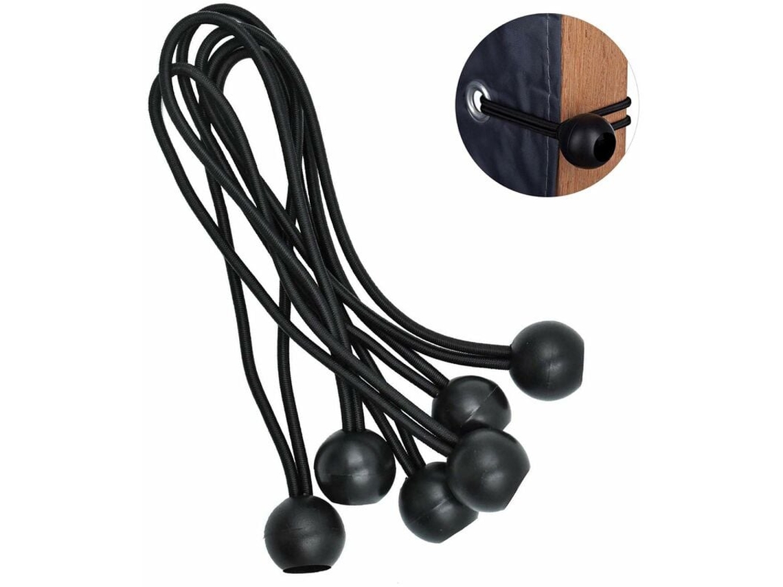 Cordões Elásticos De Bungee Para Tendas, Tira De Amarração Resistente Ao Tempo Com Bola De Bungee Lisa, Ideal Para Alongar Lonas E Gazebos, Tensionado
