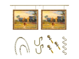 Sistema De Trilho Ajustável Para Pendurar Quadros Kit Em Galerias, Haste Resistente Para Molduras De Obras Arte