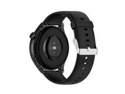 Pulseira De Relógio Em Silicone De Cor Sólida Com Fivela Prateada Em Aço Inoxidável