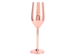 Taça de Champanhe de Aço Inoxidável 200ml com Galvanoplastia de Cobre para Bar ou Festa | S/MARCA