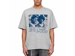 Rockinstone Bill And Ted Knowing Nothing Halftone Heather Gray Adult T-shirt Size:m