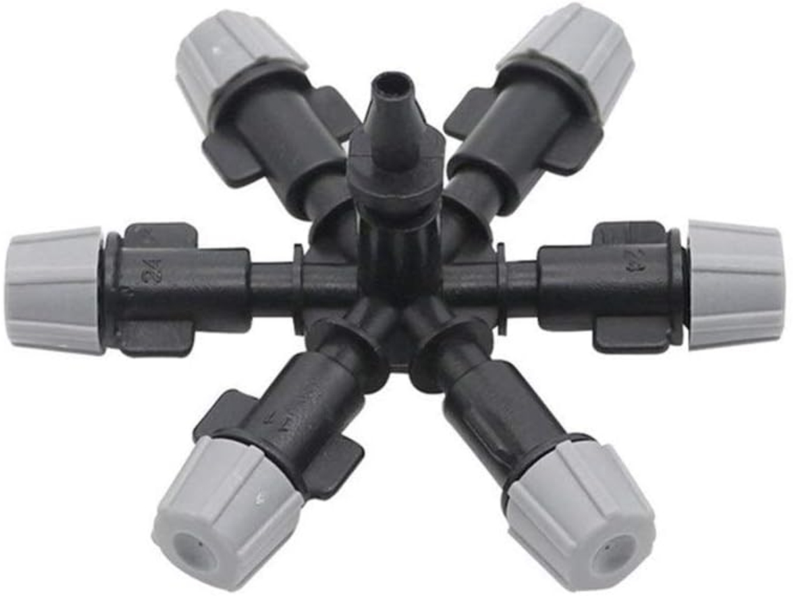 Conjunto de 5 Aspersores Irrigação para Jardim com Múltiplas Cabeças, Pulverizador Estufa, Ajustável, Rega S/MARCA